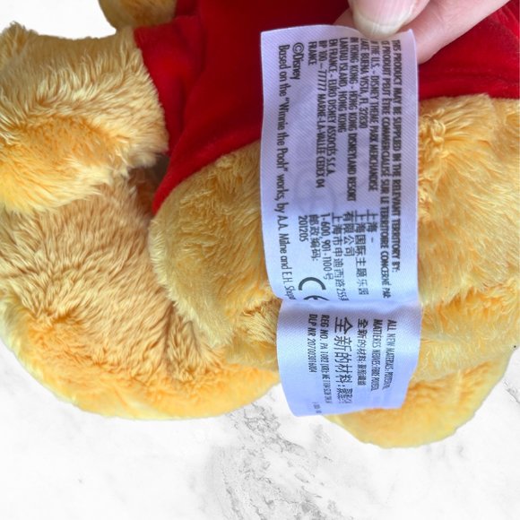 Disney Big Feet Winnie the Pooh 10" Plush Stuffed Toy Bear Embroidered Eyes Soft - Picture 4 of 4